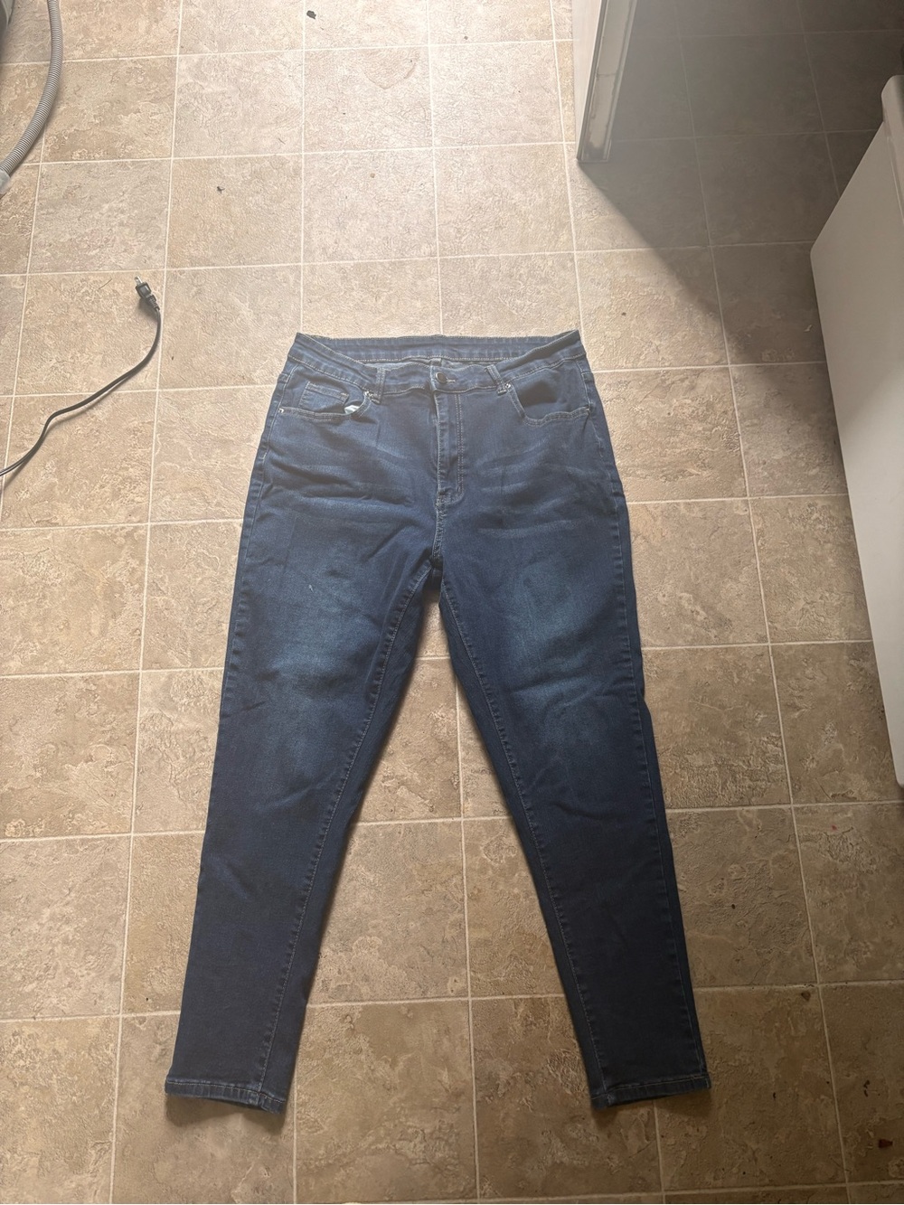 SHEIN Dark Blue Skinny Jeans